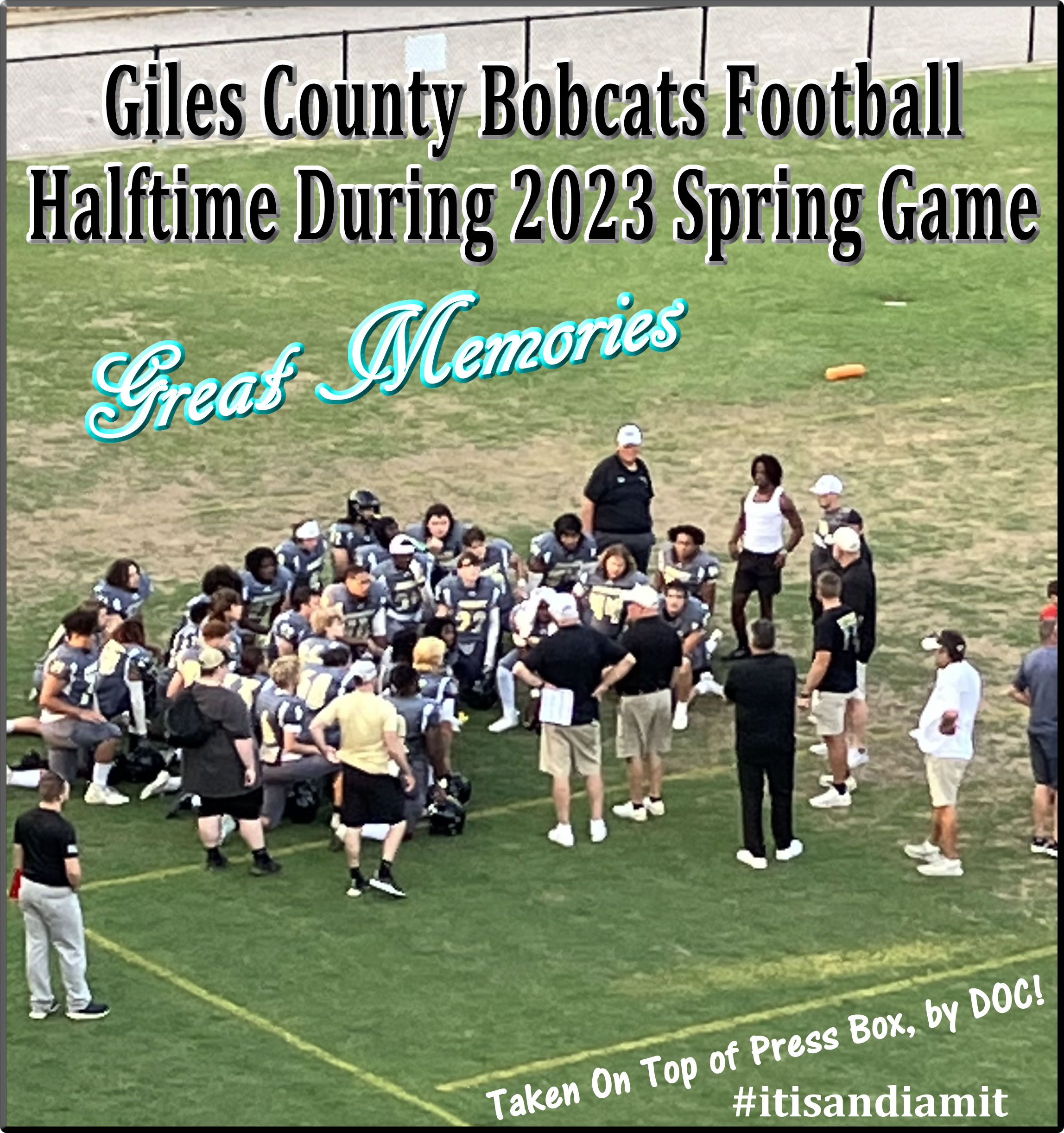 Giles County Bobcats Football Halftime 2023 Spring Game at The Brickyard - Sam Davis Park