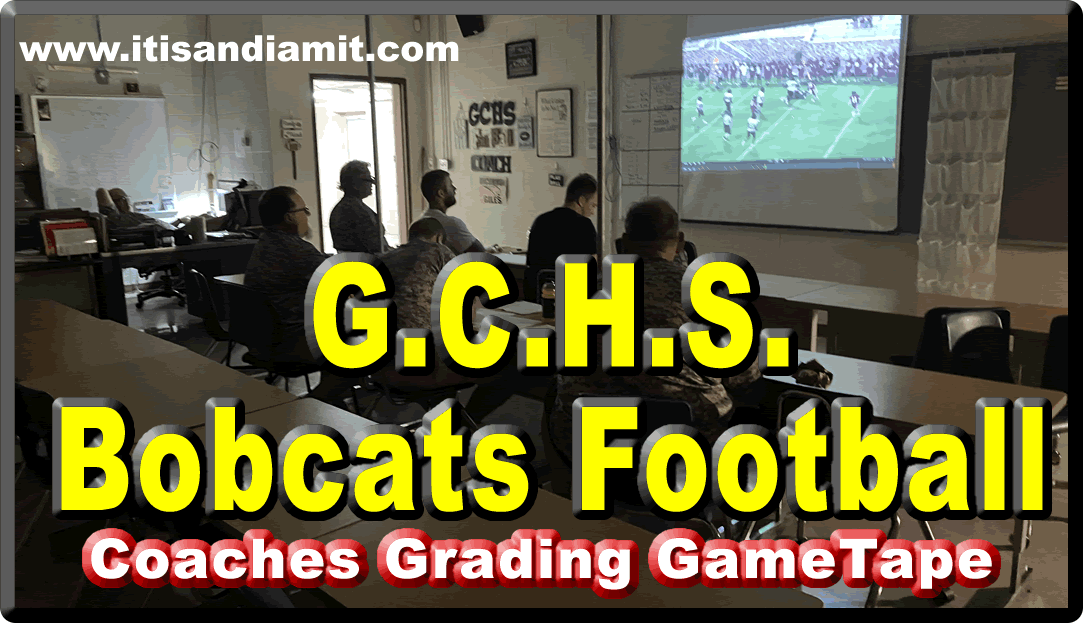 Giles County Bobcats Football Coaches Grading Game Tape After Game