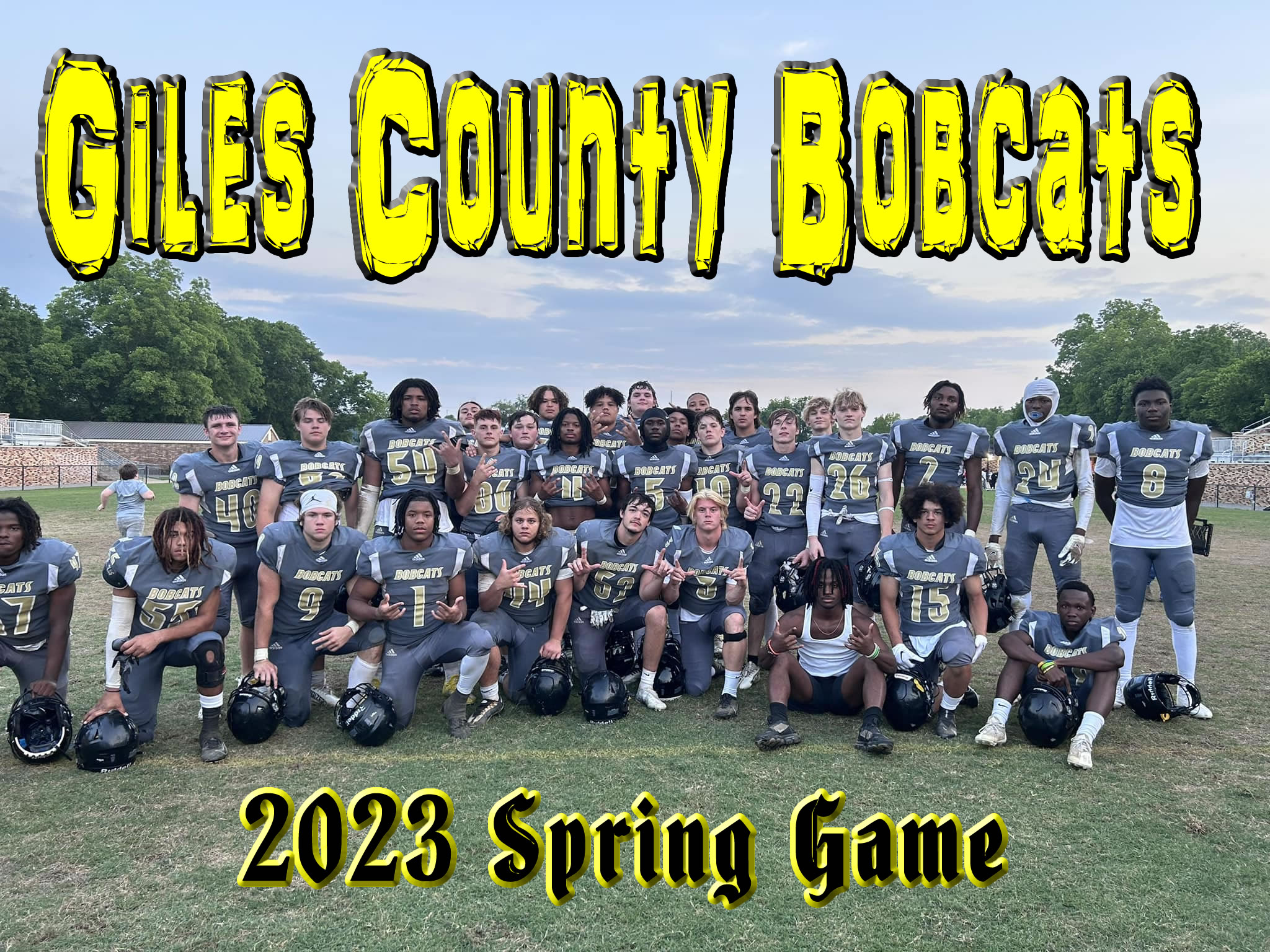 Bobcats Football Team Picture after 2023 Spring Game