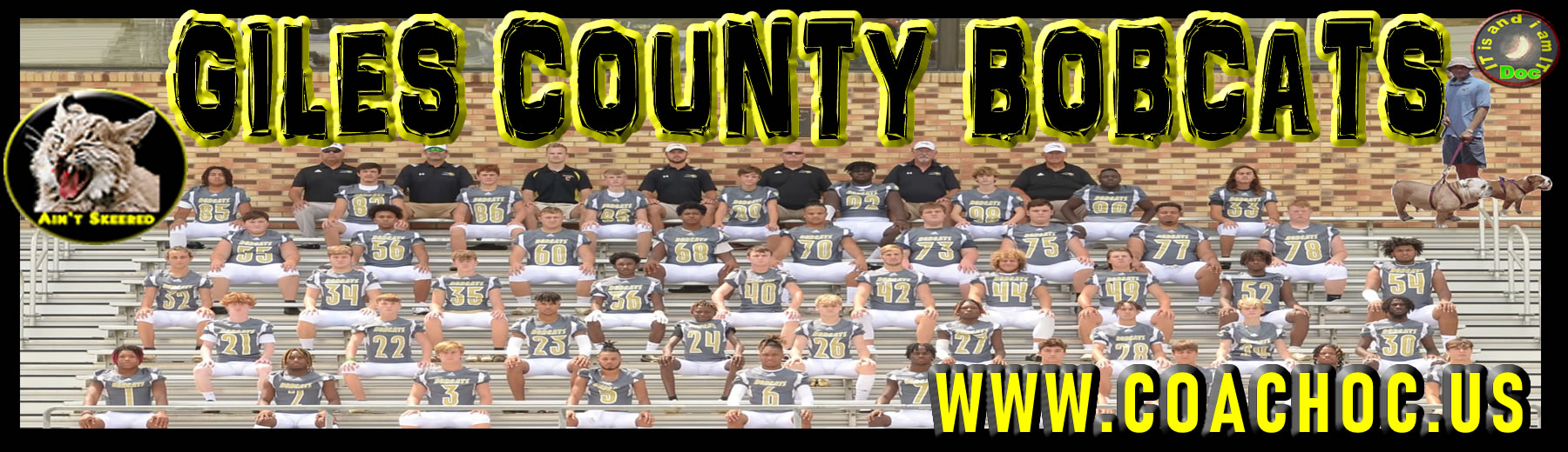 Giles County Bobcats Football and Coach OCs Website for High School Football