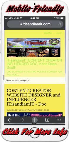 ITisandiamIT is a Mobile Friendly Website easily viewed on all Mobile Friendly devices